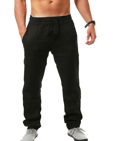 Pantalon En Lin Léger Pour Homme - Elostyl™