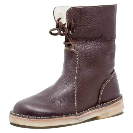 Bottes d'hiver en cuir et fourrure - Elostyl™